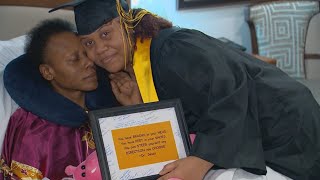 Daughter graduates by mother's deathbed after pausing school to help with 3-year cancer battle