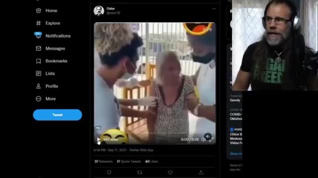 OLD LADY IS FORCE VACCINATED AND LAUGHED AT ! EVIL