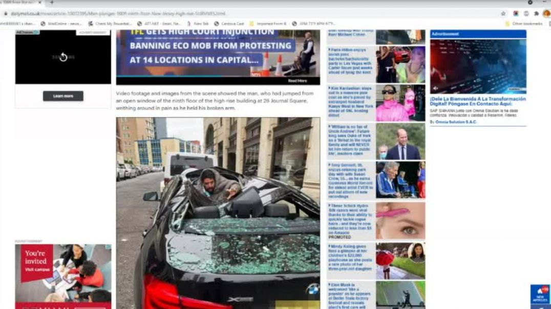 Suicidal Man Jumps 100 Feet Out Of High Rise Building Window and Survives