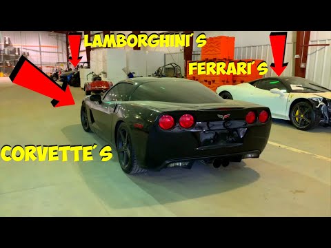 PLENTY OF CHEAP NEWER SUPERCARS AT THE INSURANCE AUCTION! *LAMBORGHINI'S, CORVETTE'S, &
