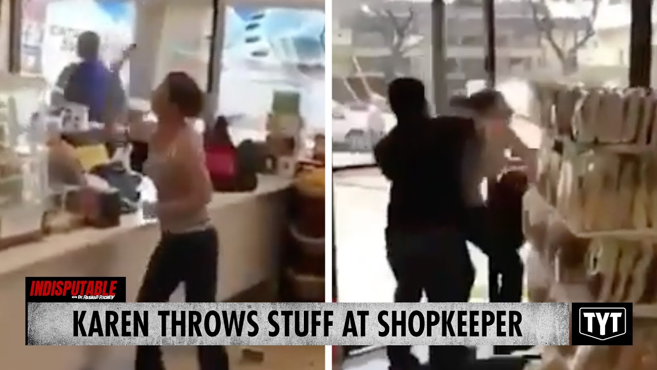 Karen Thrown Out of Shop After Assaulting Shopkeeper