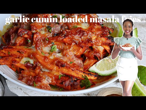 GARLIC CUMIN CHEESY LOADED MASALA FRIES | KALUHI'S KITCHEN