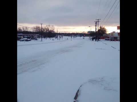 Snowy hell in Texas
