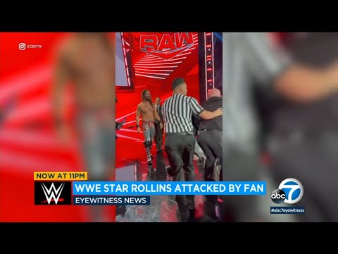 Fan arrested after attack on white WWE wrestler Seth Rollins live on TV