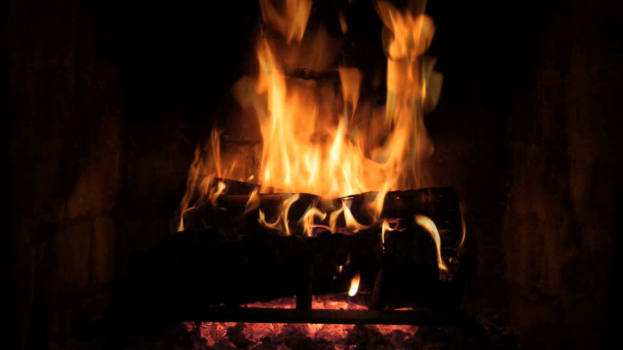 The Best Fireplace Video - 10 hour crackling logs, rain and jazz