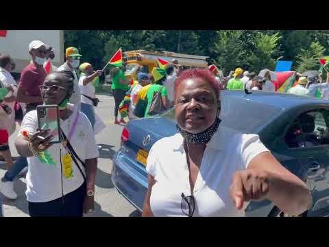 Anti Racism March Over Racism In Guyana Against Black People.