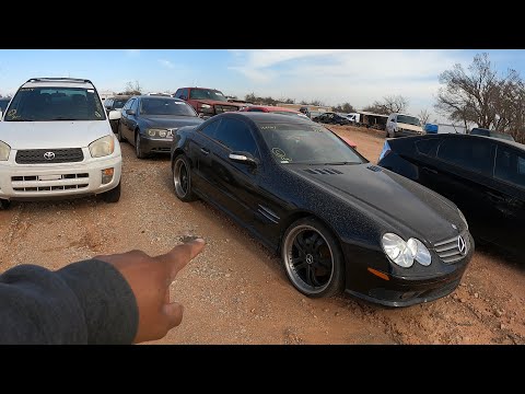 Copart Walk Around + Carnage Salvage Cars And Found Mercedes SL500