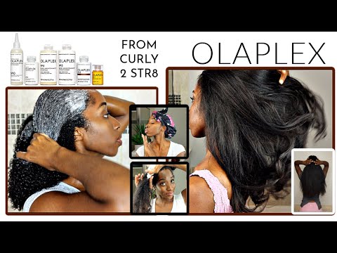 I TRIED the ENTIRE #OLAPLEX LINE on my Type 4 Natural Hair | From CURLY to STRAIGHT | Full ROUTINE