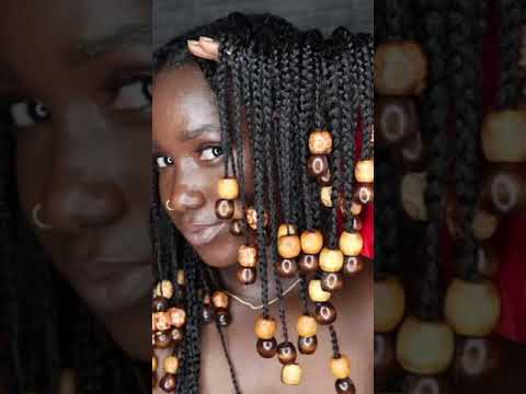 Would you try this Natural Hair Hairstyle ⁉️BEADS WITH BRAIDS #shorts|Full video soon!